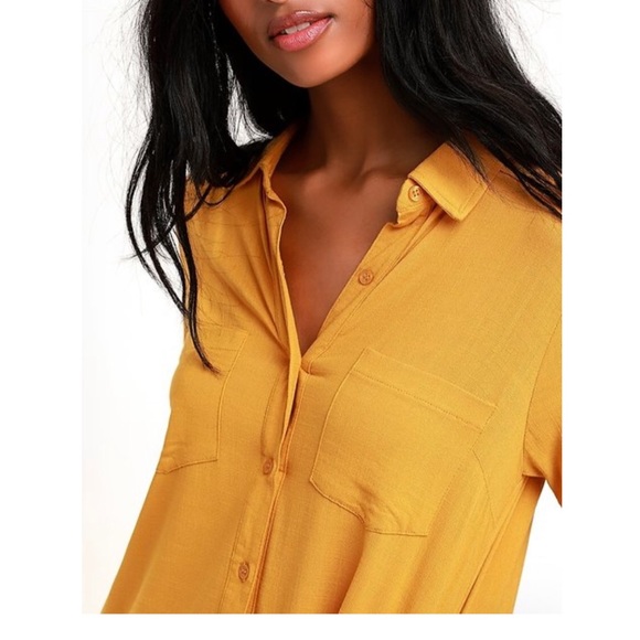 Lulus Oxford Comma Shirt Dress - Picture 3 of 4